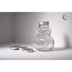 500ml PET <b>Plastic</b> Gourd-Shaped Bottle with Aluminum Screw <b>Cap</b> OEM Beverage Packaging for Milk Tea Juice Coffee From Vietnam - Product Image 5