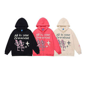 Sudadera con Capucha Personalizada con Estampado Gráfico para Hombre – Sudadera Oversize de Algodón Grueso con Forro Polar Estilo Canguro para Streetwear - Product Image 3