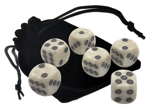 Ensemble de 6 dés en forme de crâne, dés à facettes, dés à crâne blancs pour fête d'Halloween, dés fantaisie en forme de squelette pour club, bar, fête, ensemble - Product Image 5