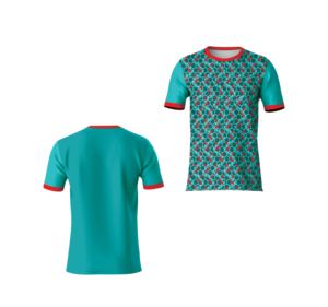 T-shirt personnalisé en sublimation, tissu jersey 100% polyester, 180 grammes, motif nid d'abeille, sportif pour le sport et les occasions décontractées - Product Image 1