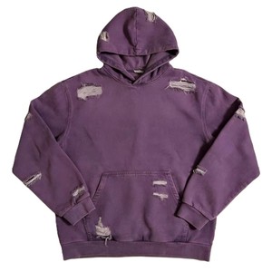 Sweat à capuche vert menthe vieilli pour homme, coupe oversize en coton French Terry, style streetwear décontracté, couleur unie - Product Image 2