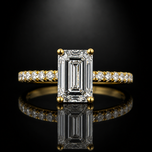 Anillo de Compromiso con Diamante Cultivado en Laboratorio de Corte Brillante Redondo de 2.00 Quilates en Oro Chapado con Certificado IGI para Mujer, Joyería de Alta Calidad - Product Image 1