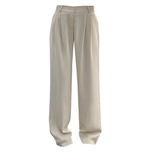 Pantalones de chándal de cintura alta para mujer, a la moda, de color liso, rectos y holgados, pantalones largos informales para mujer, venta al por mayor - Product Image 1