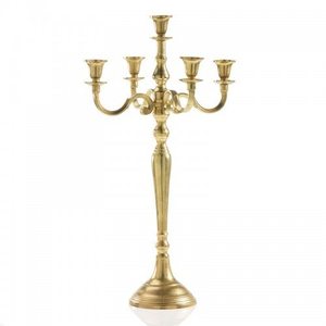 Charming vintage look five <b>light</b> pewter finished candelabra with graceful upswept <b>branches</b>, available at wholesale prices. - Product Image 4