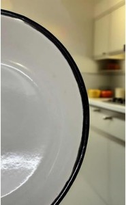 Plato de Acero Esmaltado Profundo, Tazón Multiusos Resistente, Vajilla Esmaltada Duradera para Servir Comida en la Cocina y el Comedor - Product Image 2