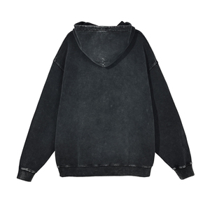 เสื้อฮู้ดดี้ผู้ชายสไตล์ลำลองสำหรับฤดูหนาว ล้างสีแบบแอซิดวอช สีพื้น เสื้อฮู้ดดี้แฟชั่นทรงเข้ารูปสำหรับผู้ชาย - Product Image 1
