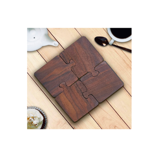 Best Design Wood Puzzle coaster Wood Crafts Factory Cup Mat Mat Bulk Natural Wooden Coasters Wholesale Supplier - Product Image 6