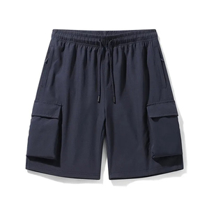 Shorts Cargo Décontractés d'Été pour Hommes, Taille Haute, Cordon de Serrage, en Coton Doux, Sergé, Polyester, Toile Écologique - Product Image 3
