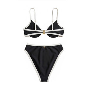 Conjunto de Traje de Baño de Dos Piezas para Mujer, Personalizado, de Cintura Alta, Ecológico, de Secado Rápido, con Diseño Push-Up - Product Image 5