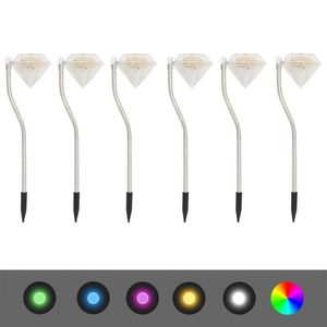 Set 6 pezzi di luci solari LED giardino 3.5 "x 3.1" x 11.6 "per l'arredamento esterno - Product Image 1