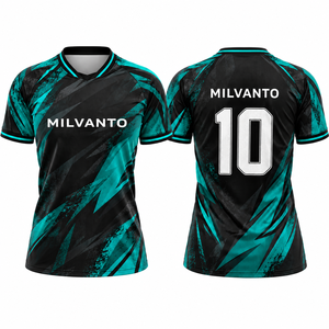 Camiseta de Fútbol Personalizada para Hombre, 100% Poliéster, 220 GSM, Uniforme de Fútbol Sublimado, Ropa Deportiva, Absorbe la Humedad, Transpirable - Product Image 4