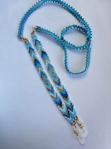 Handmade Embroidery Beaded <b>Lanyard</b> with Colorful Artisan Beadwork <b>for</b> <b>Keys</b> and ID Cards - Product Image 3
