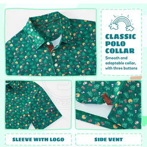 Polo de golf classique pour jeunes, respirant, à manches courtes, séchage rapide, vêtements de sport performants, vêtements d'été pour jeunes - Product Image 5