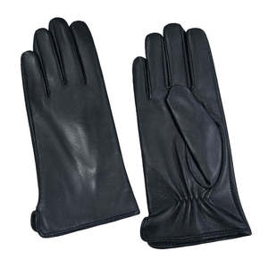 Gants en cuir pour homme, longueur poignet, thermiques, chauds, non doublés, marron uni, pour usage quotidien en hiver, classiques, gants de ville en cuir - Product Image 2