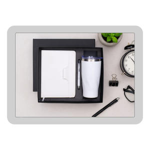 PU <b>Leather</b> <b>Diary</b> Gift Set Stainless Steel Tumbler-Personalized Business Corporate Gift Customized Color Embossed Logo for - Product Image 1