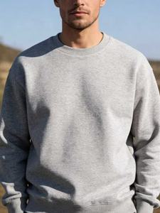 Sweat-shirt à épaules tombantes pour homme, coton lourd de qualité supérieure, style streetwear oversize - Product Image 1