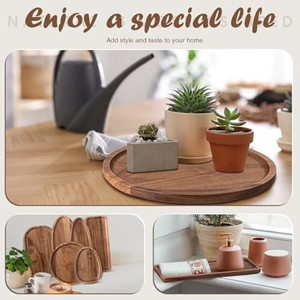 Plateaux de service ovales en teck de qualité supérieure, vente en gros |   Fabriqué à la main à Moradabad - Product Image 6