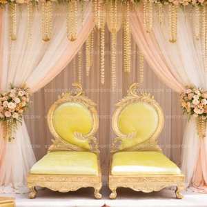 Sillas Tradicionales de Baja Altura para Mandap, Asientos para Ceremonias Reales Phera, para Bodas en India, Sillas para el Día del Evento - Product Image 2
