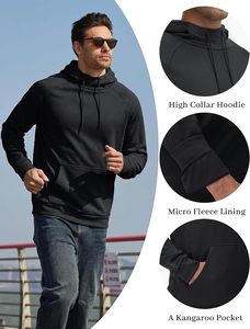 <b>Men</b>’s Luxury Heavyweight Hoodie Custom Printed Cotton Fleece Relaxed Fit Urban Streetwear Pullover Hooded Top - Product Image 4