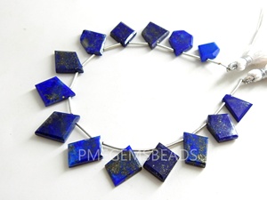 Lapis Lazuli Facettes Fantaisie Cristal Bracelet Bleu Briolette Pentagone Trapèze Marquise Couronne Coupe Larme Bijoux pour la Fabrication - Product Image 3