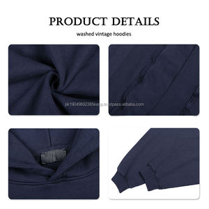 Sudadera con Capucha para Hombre, Estilo Vintage, Lavada al Ácido, 400G, de Algodón Grueso, Venta Caliente de Fábrica - Product Image 6