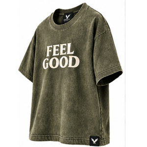 Mens <b>Olive</b> <b>Green</b> Oversized <b>T</b> <b>Shirt</b> Vintage Washed Pattern Short Sleeve Streetwear Graphic Tee 100% Cotton Eco-Friendly - Product Image 5