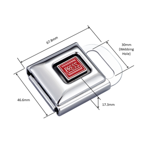 Hebilla de Cinturón de Seguridad Serie HOMER CA-030, Acero al Carbono S50C, Liberación por Botón, Resistencia de 1.5 Toneladas, para Cinturón de Seguridad de Atracciones - Product Image 2