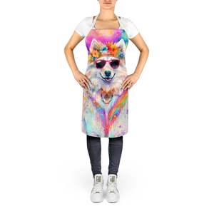 Samoyed Hippie Dawg Unisex Delantal Multicolor grande para cocinar Artesanías para hornear Jardinería-Mujeres y hombres adultos - Product Image 2