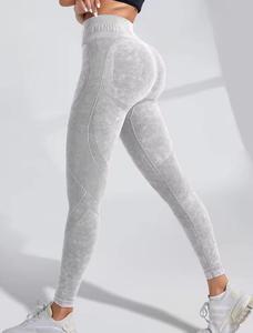 High Waist Seamless Knitted Leggings Solid Full Length Compression Sporty <b>Plus</b> <b>Size</b> Women's <b>Yoga</b> <b>Pants</b> All Seasons Polyester - Product Image 4