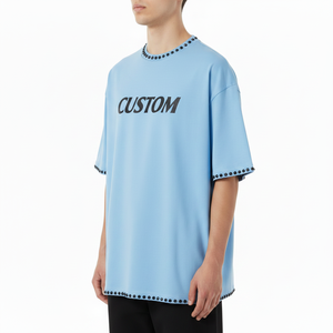 T-shirt d'été décontracté pour hommes, manches courtes, col rond, en coton doux, confortable, à la mode - Product Image 2