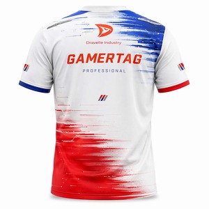 เสื้อแข่งขันอีสปอร์ตแบบขายส่งสำหรับผู้ผลิตมืออาชีพ ผลิตจากผ้าโพลีเอสเตอร์ตาข่ายพิมพ์ลายแบบซับลิเมชั่น รับสั่งทำโลโก้ด้วยความร้อน - Product Image 2