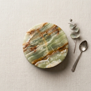Posavasos Redondos de Ónix Natural Pulido, Losa Grande de Piedra con Acabado Antiguo, Decoración Moderna para Mesa de Cocina, Feng Shui, Logotipo Personalizado - Product Image 6
