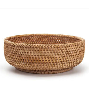 Cesta Redonda de Mimbre para Pan, Cesta de Servir Tejida a Mano para Exhibición en Panaderías, Mesa de Comedor y Uso en la Cocina - Product Image 1