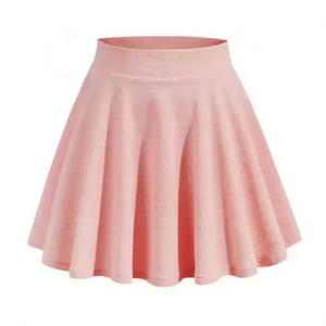 Jupe courte évasée en mousseline tie-dye pour femme, taille élastique, plissée, style été - Product Image 4