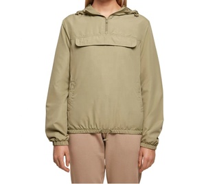 Chaqueta Cortavientos Clásica para Mujer con Logotipo Personalizado, 100% Poliéster, Tela Arrugada, Bolsillo Frontal, Capucha, Media Cremallera, Impermeable - Product Image 1