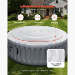 Copertura Isolante per Vasca Idromassaggio da 4,5 Piedi, Protezione Impermeabile per Vasche Gonfiabili, Coperture e Avvolgitori per Piscine - Product Image 3