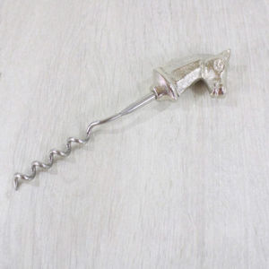 Sacacorchos de Metal Plateado Estilo Antiguo con Cabeza de Caballo para Vino, Accesorios de Bar a Precio Razonable para Proveedores Mayoristas - Product Image 1
