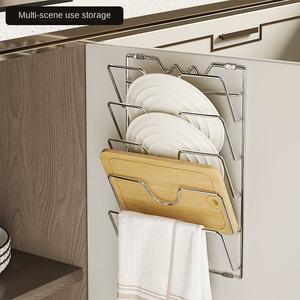 Étagère murale moderne en fer à double niveau multifonctionnelle pour cuisine, solution de rangement compacte, prête à l'exportation - Product Image 3