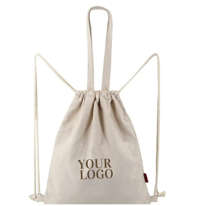 Eco Friendly Unbleached Cotton Canvas Drawstring Bag Luxury Dust Bag for backpack <b>storage</b> & travelling - Product Image 3