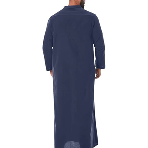 Vêtements islamiques à manches longues pour hommes, thobe arabe, jubba à fermeture éclair, jubba musulmane, thobe saoudien, thobe de Dubaï pour hommes - Product Image 2