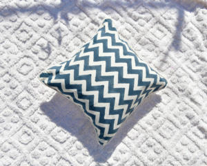 Funda de Cojín de Algodón con Estampado a Mano, Diseño Chevron Geométrico en Zigzag, Decorativa para Sofá y Hogar - Product Image 2