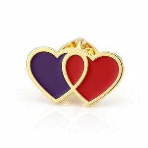 Insignias de metal esmaltado con forma personalizada para niñas, pequeños pines de solapa con forma de corazón - Product Image 5