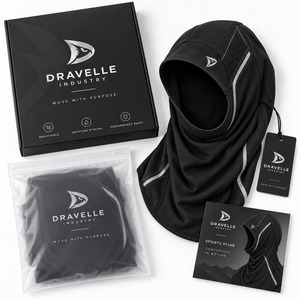 Reflective Visibility Strips Running <b>Sports</b> <b>Hijab</b> Lightweight Quick Dry Performance Athletic Headscarf - Product Image 4