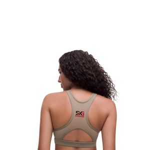Blue Seamless Sports <b>Bra</b> <b>Wide</b> <b>Strap</b> Crop Top Workout Athletic Training <b>Bra</b> - Product Image 5