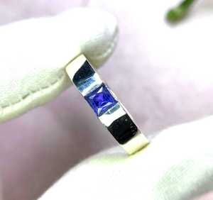 แหวนแทนซาไนต์ธรรมชาติ เงินแท้ 925 หรือทองคำแท้ แหวนแต่งงานทรงเจ้าหญิง แทนซาไนต์ทรงปรินเซสคัท เครื่องประดับประจำเดือนธันวาคม - Product Image 6