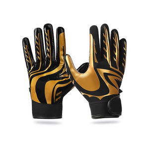 Gants de football américain sur mesure de haute qualité, vente en gros, confortables, en cuir, imperméables, couleur et logo personnalisables, pour l'extérieur - Product Image 1