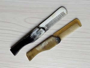 Hand Crafted Personalized Extra <b>Wide</b> Tooth Horn <b>Comb</b> Pocket Folding <b>Comb</b> From Buffalo Horn, Mini Hair <b>Comb</b>, Beard <b>comb</b> Tool Gift - Product Image 2