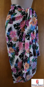 Pareo de plage hawaïen personnalisé, sarong tropical, fabricant de tissus OEM ODM, marque privée, Inde, Fidji, Samoa, Bora Bora - Product Image 4