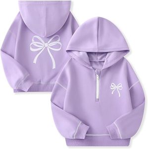 Sweat-shirts à capuche respirants pour enfants avec fermeture éclair quart de tour, pulls à capuche pour tout-petits, vêtements à capuche pour bébés filles par CUMBRE SPORTS - Product Image 6