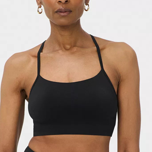 Débardeur de sport pour femme à haute élasticité, couleur unie, coupe ajustée, tendance - Product Image 3